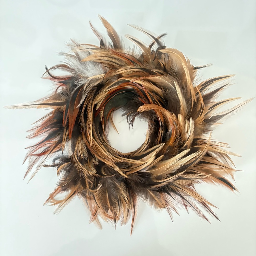 Feathered Wreath Both Sides 10”